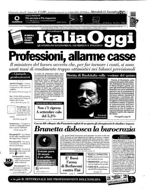 Italia oggi : quotidiano di economia finanza e politica